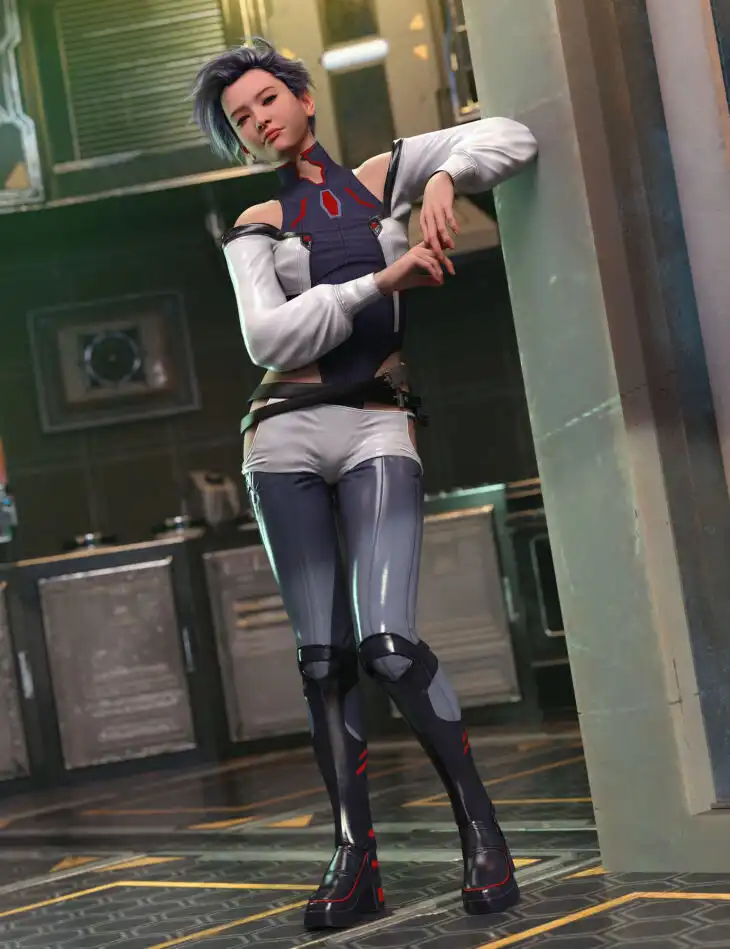 Cyberpunk Outfit for Genesis 9_DAZ3D下载站