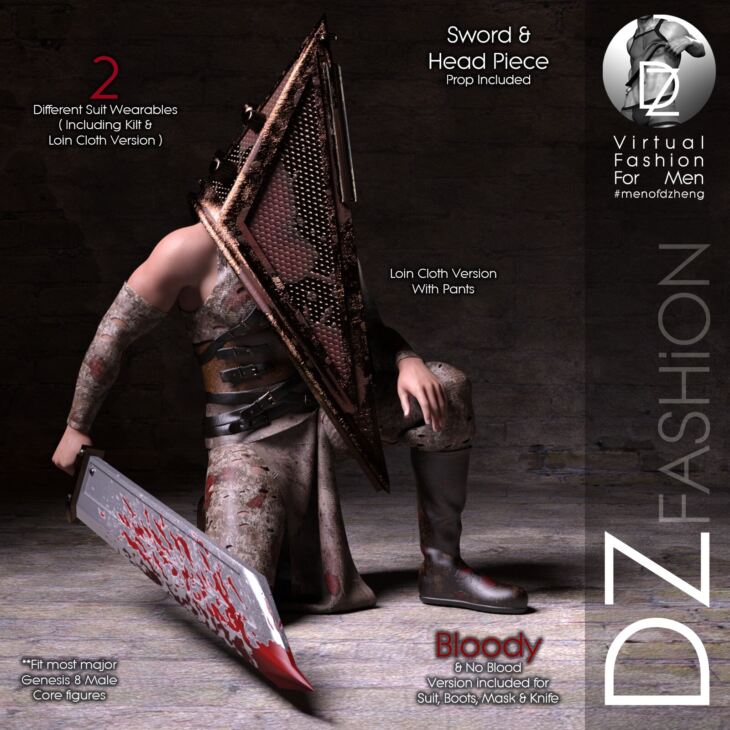 DZ G8M Horror IconZ – DForce PriZmButcher Costume_DAZ3DDL