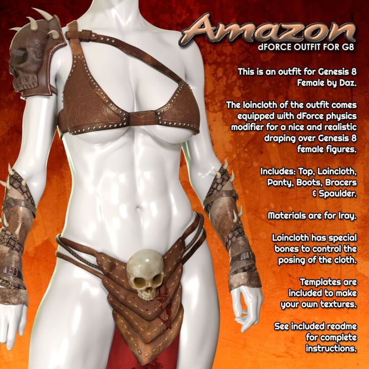 Exnem dForce Amazon Outfit for Genesis 8 Female_DAZ3DDL