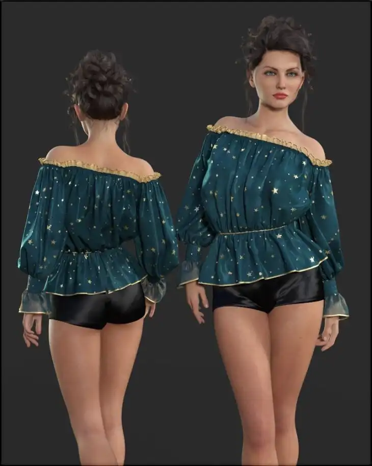 Faxhion – dForce Off the Shoulder Top_DAZ3DDL