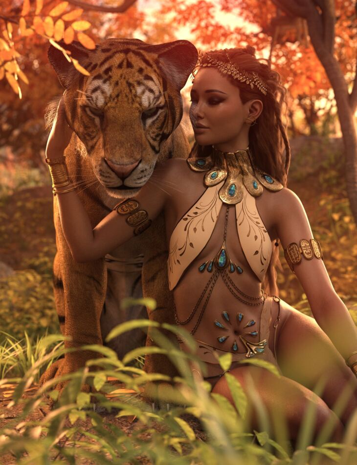 Feline Essence Poses for Genesis 9 and Tiger_DAZ3D下载站