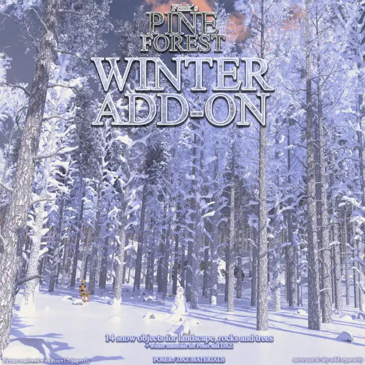 Flinks Pine Forest – Winter Add-On_DAZ3DDL