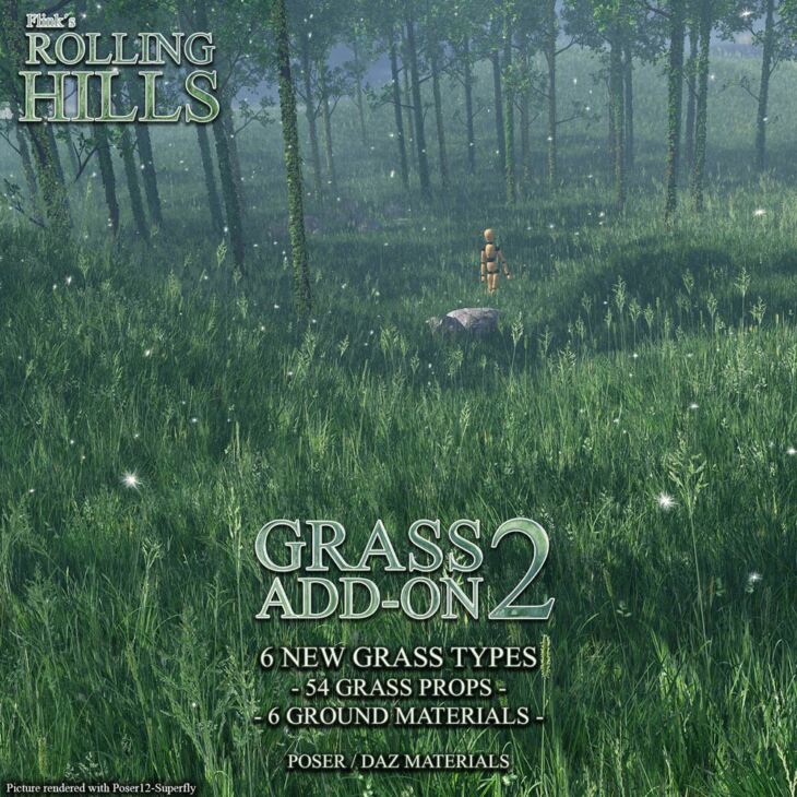 Flinks Rolling Hills – Grass Add-On 2_DAZ3DDL