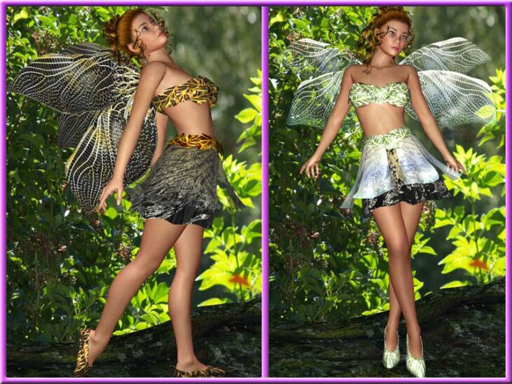 Floral Fairy Outfit for V4 &A4_DAZ3DDL