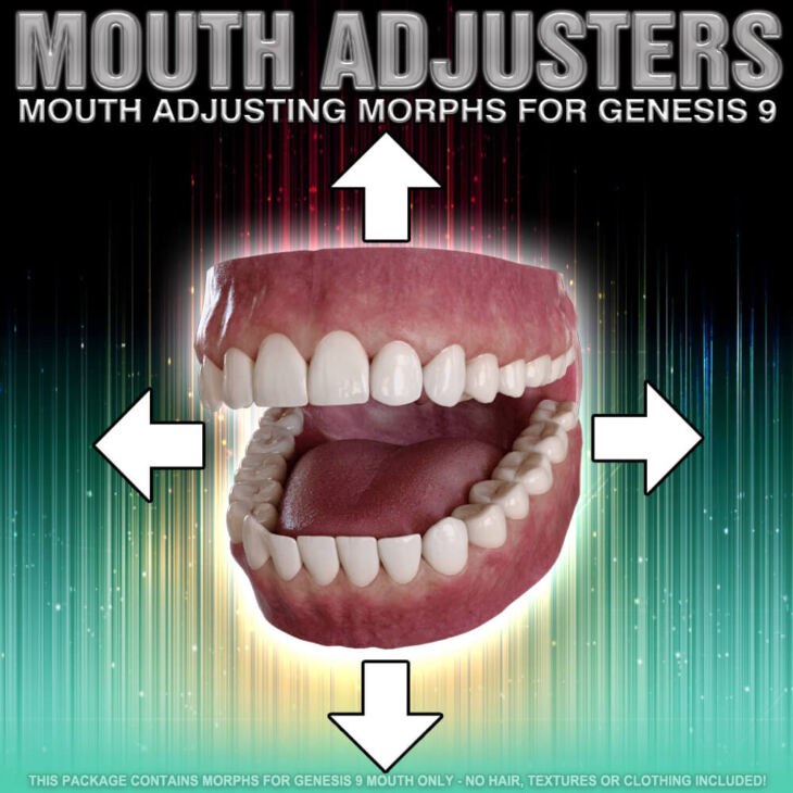 Genesis 9 Mouth Adjusting Morphs_DAZ3D下载站