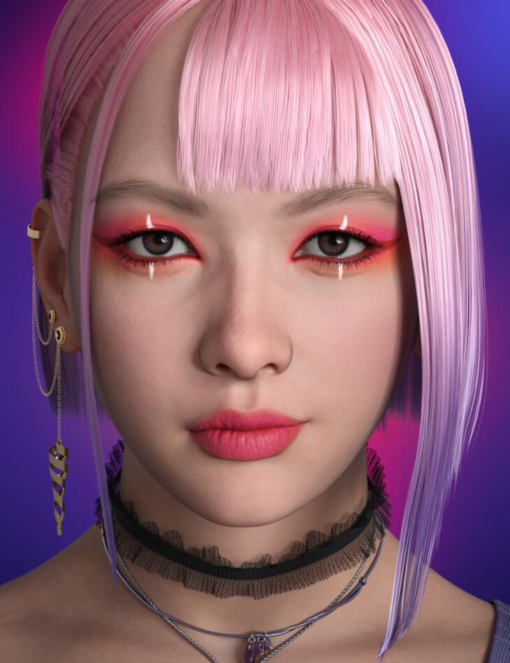 K-Pop LIE Makeup Collection for Genesis 9_DAZ3D下载站