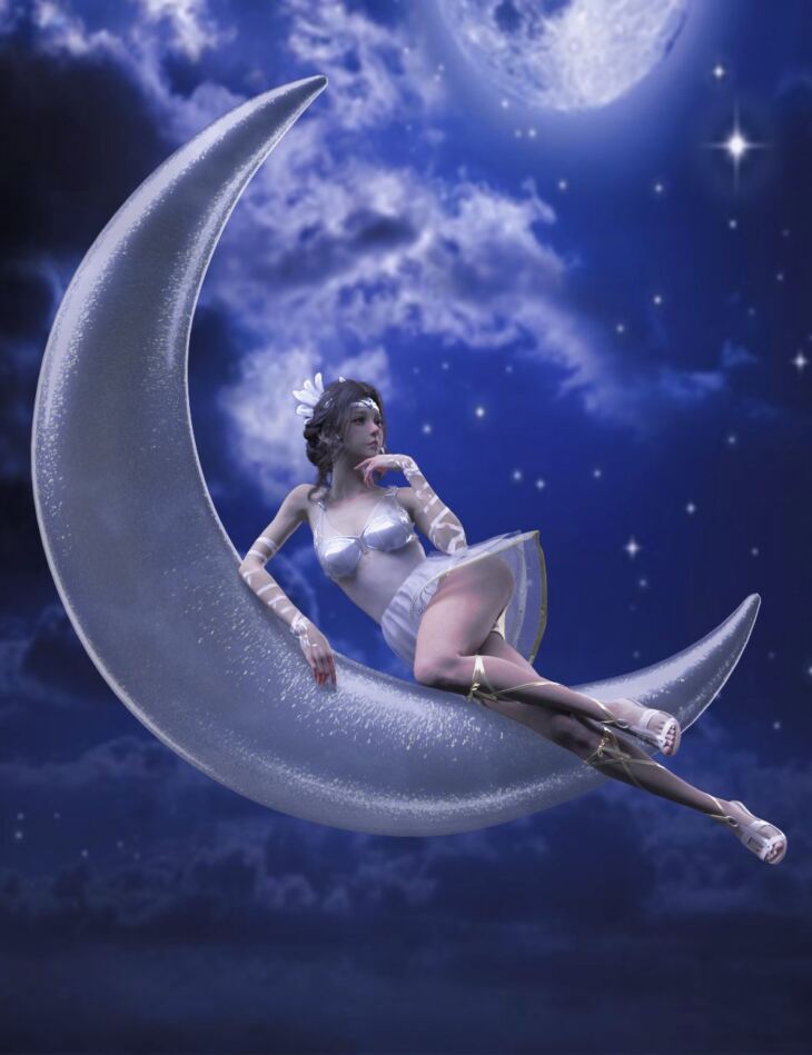 KuJ Paper Moon Love Poses for Genesis 9 and 8_DAZ3D下载站