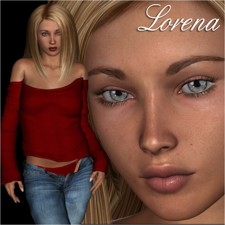 Lorena Character & Sweater for V4_DAZ3D下载站