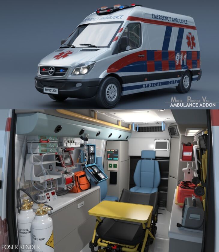 MPV: Ambulance Addon_DAZ3D下载站