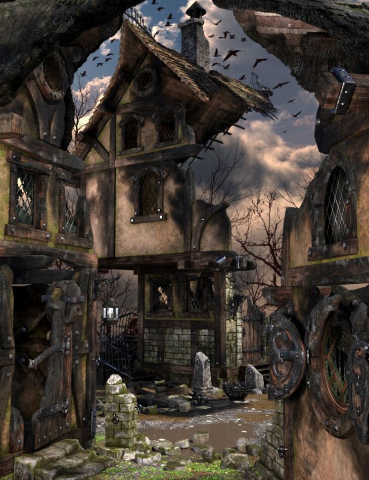 Medieval Village Destruction Kit_DAZ3D下载站
