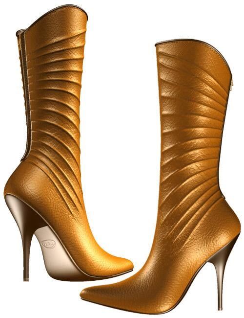 Metal Stiletto Boots For V4_DAZ3DDL