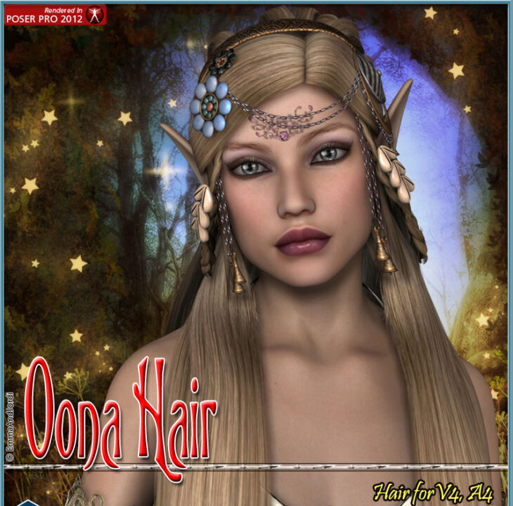 Oona Hair For V4 And A4_DAZ3DDL
