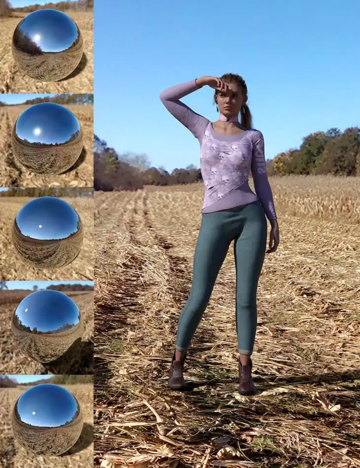 Orestes Iray HDRI Environments – Cornfield at Day_DAZ3D下载站