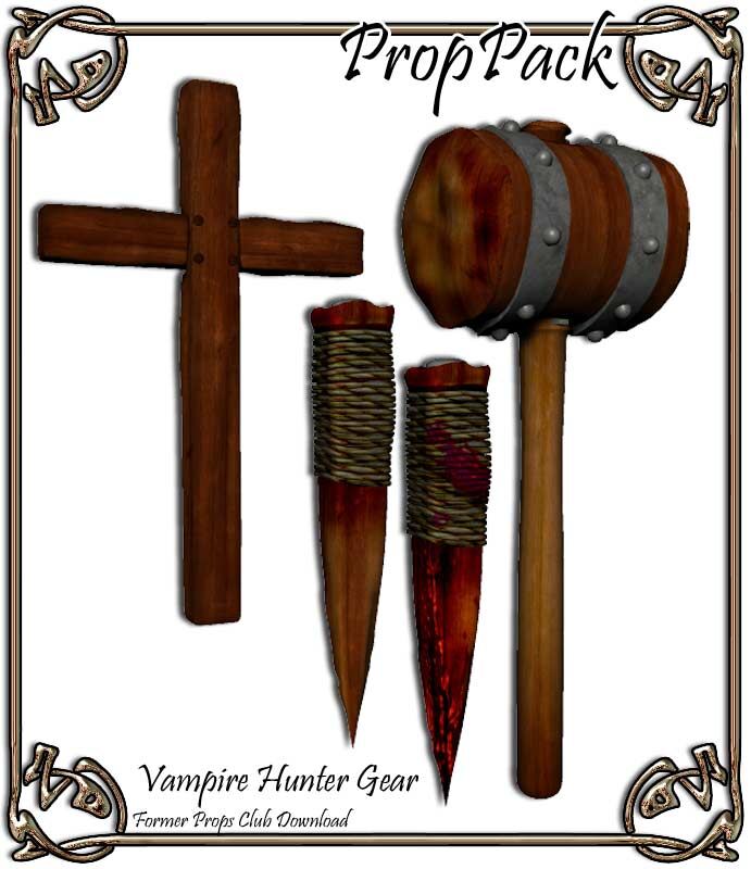 Props Pack – Vampire Hunter Gear_DAZ3D下载站