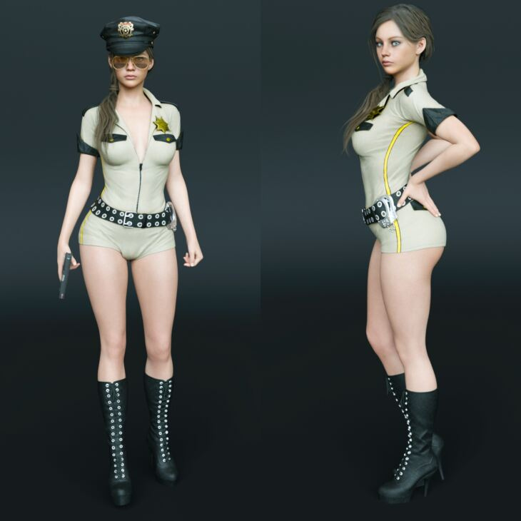RE2 Claire Sexy Sheriff For G8F_DAZ3DDL