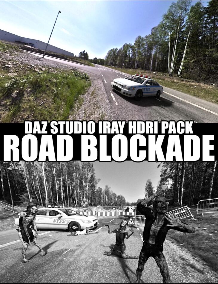 Road Blockade – Daz Studio Iray HDRI Pack_DAZ3D下载站