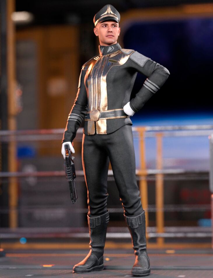 Sci-Fi Captain Outfit for Genesis 9_DAZ3D下载站