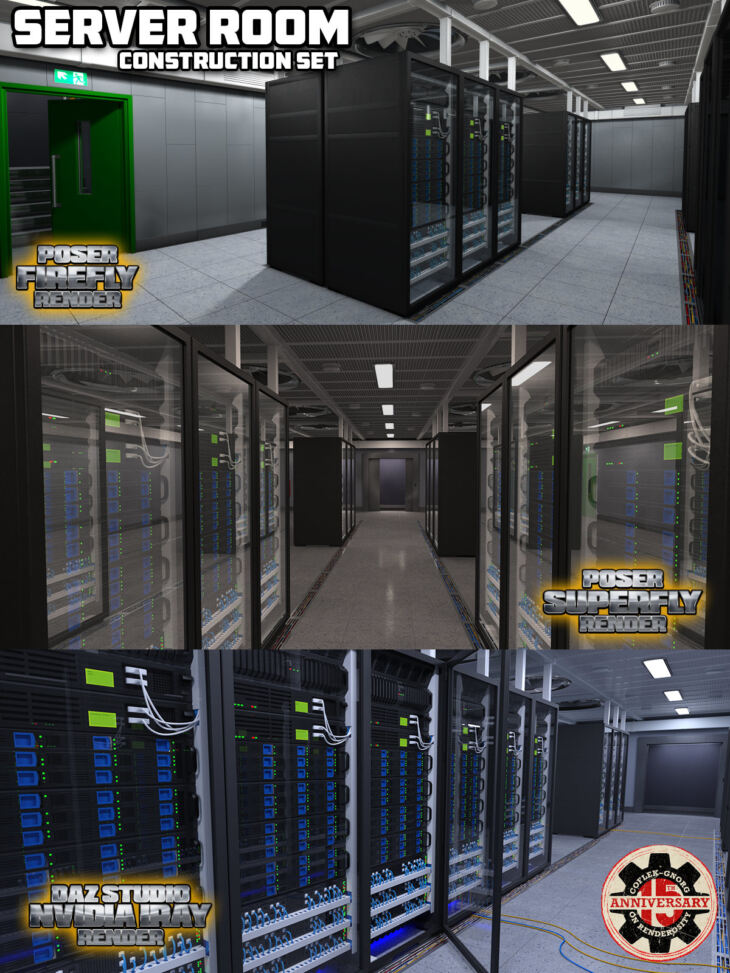 Server Room for Poser and DS_DAZ3D下载站