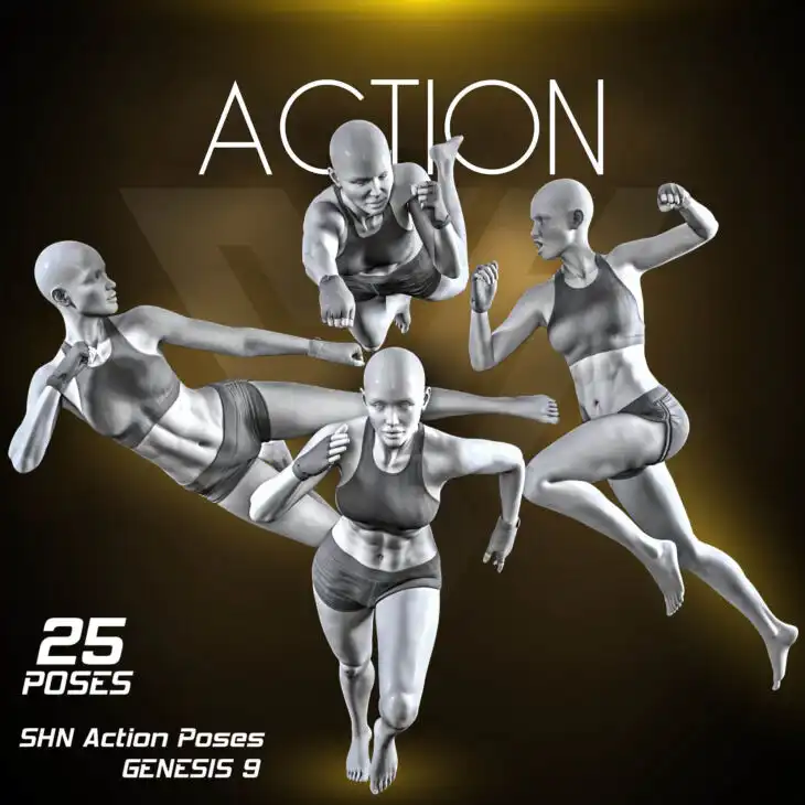 Shn Action Poses_DAZ3DDL