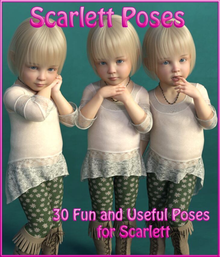 Toddler Poses for Scarlett_DAZ3D下载站