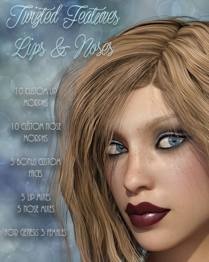 Twizted Features Lips & Noses_DAZ3D下载站