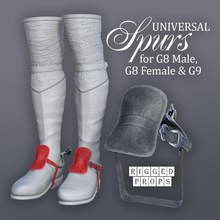 Universal Spurs for G8M, G8F and G9_DAZ3D下载站