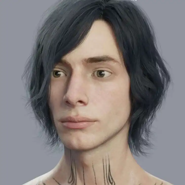 V DMC5 Hair For Genesis 8 Male_DAZ3D下载站