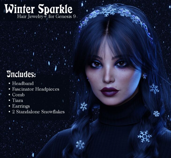 Winter Sparkle for Genesis 9_DAZ3D下载站