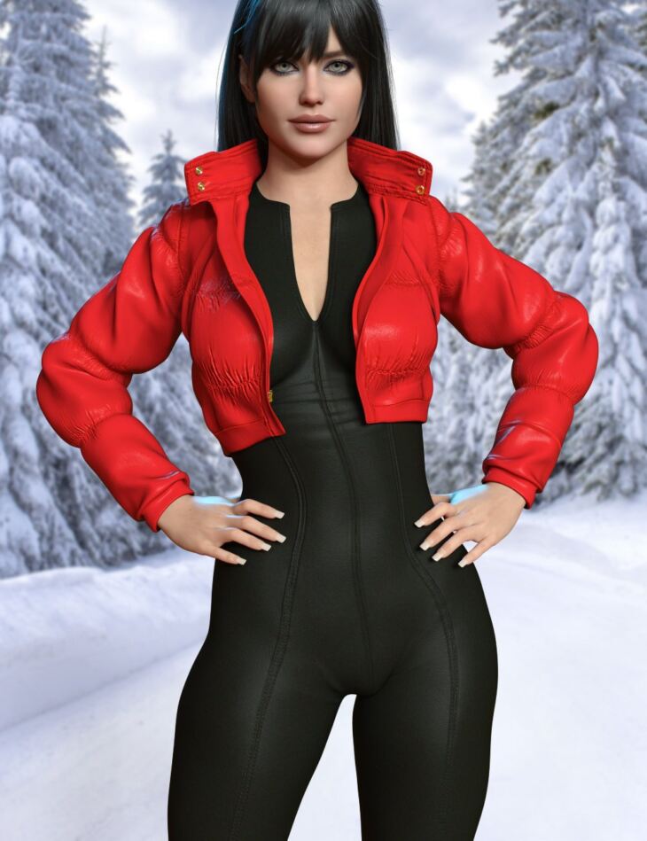 X-Fashion Winter Outfit for Genesis 9_DAZ3D下载站