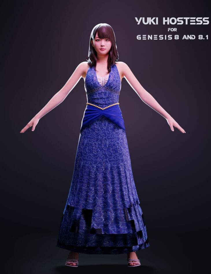 Yuki Hostess For Genesis 8 and 8.1 Female_DAZ3D下载站
