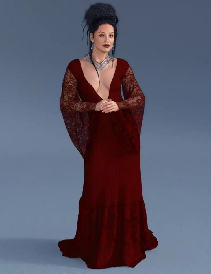 dForce Gothic Dress for Genesis 9 Feminine_DAZ3DDL