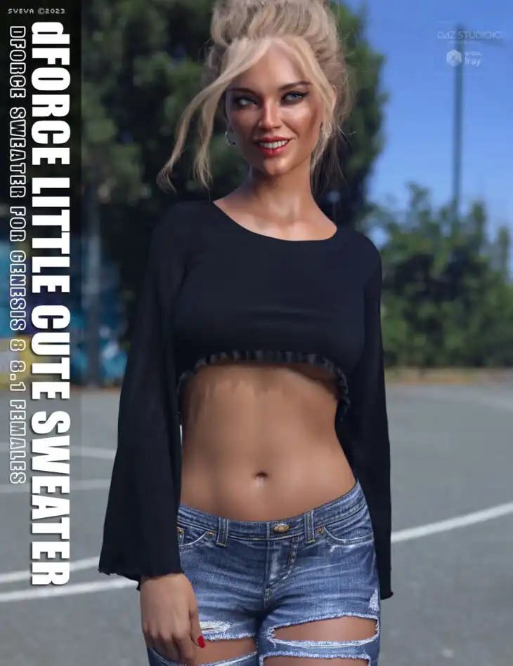 dForce Little Cutie Sweater G8G8.1F_DAZ3D下载站