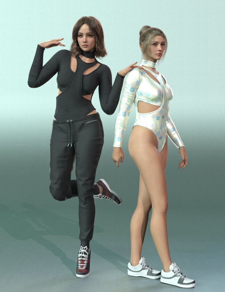 dForce MK Sports Outfit for Genesis 9_DAZ3D下载站