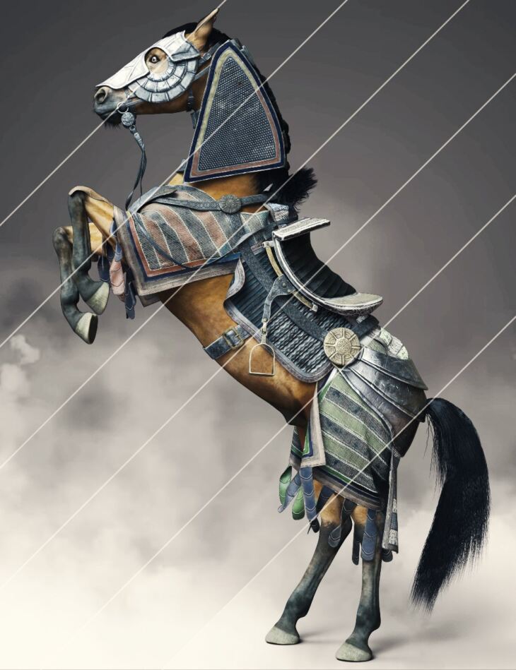 dForce Mongolian Style Horse Armor Texture Add-On_DAZ3D下载站