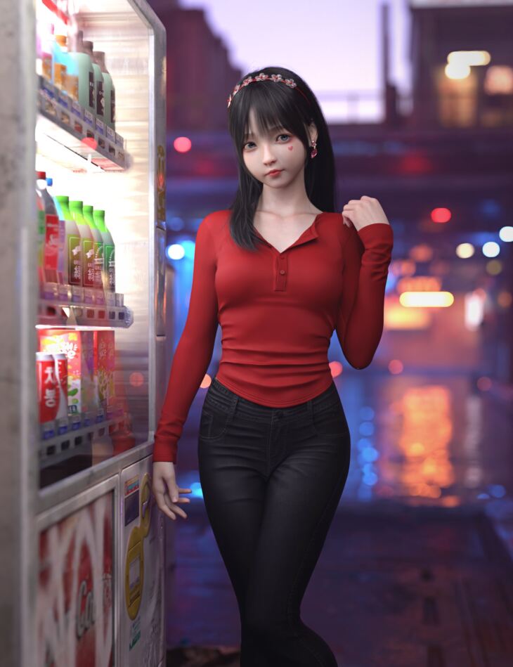 dForce SU Autumn Day Clothes for Genesis 9, 8.1, and 8 Female_DAZ3D下载站