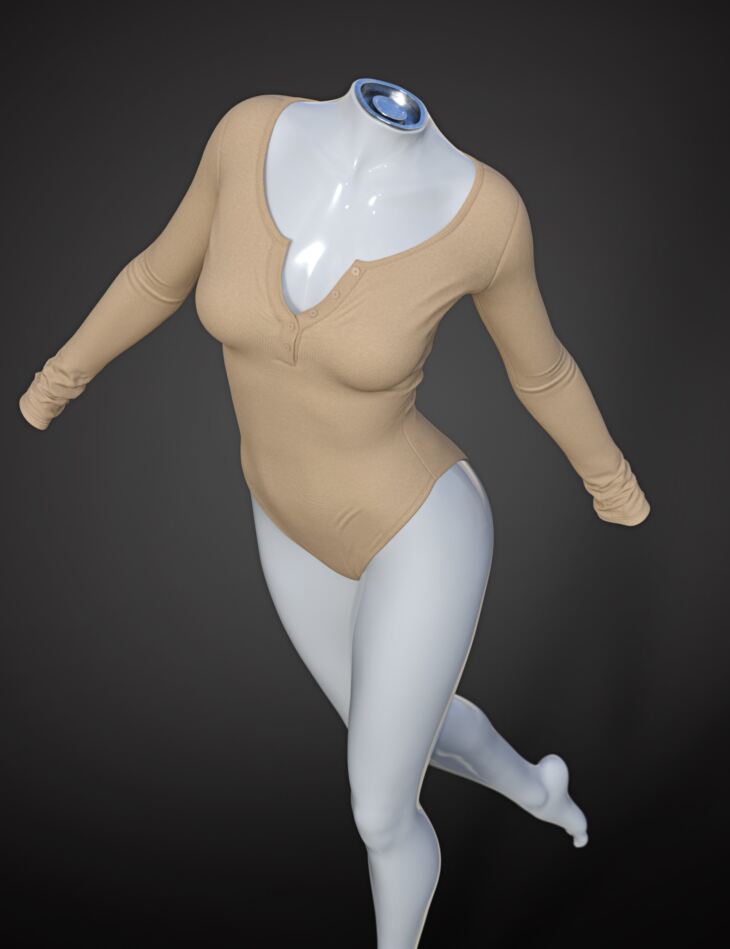 dForce SU One Piece Sweater for Genesis 9, 8.1, and 8 Female_DAZ3D下载站