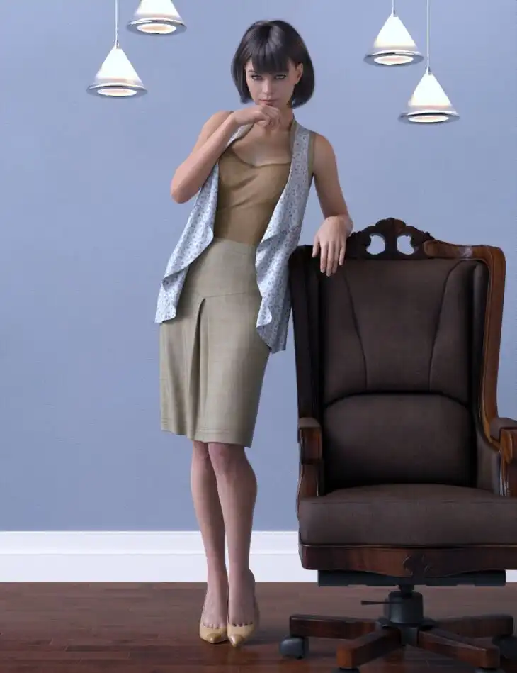 dForce Shrug Style Outfit for Genesis 8 Female(s)_DAZ3D下载站
