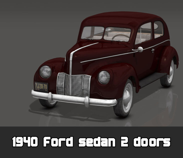 1940 Ford Sedan 2 doors_DAZ3D下载站