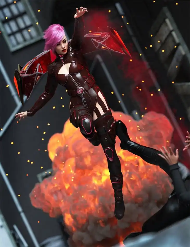 Action Hero Poses for Genesis 9_DAZ3D下载站