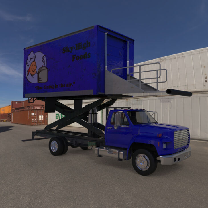Airport Supply Truck for Poser & Vue_DAZ3DDL