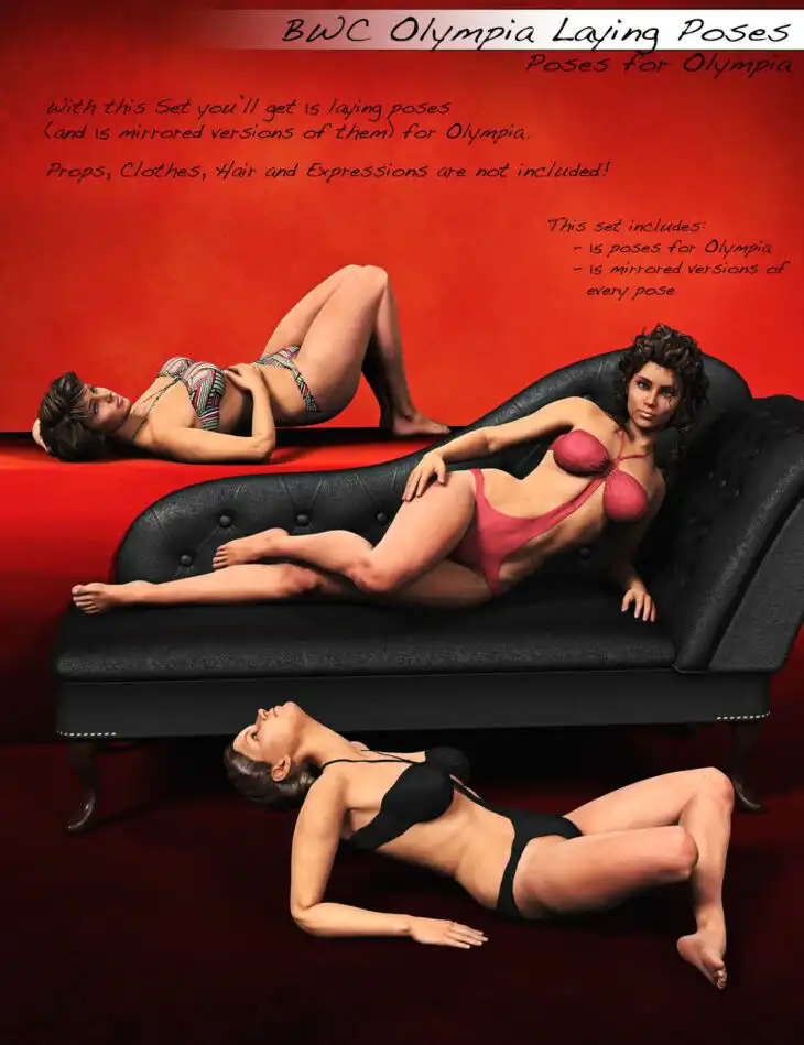 BWC Olympia 6 Laying Poses_DAZ3DDL