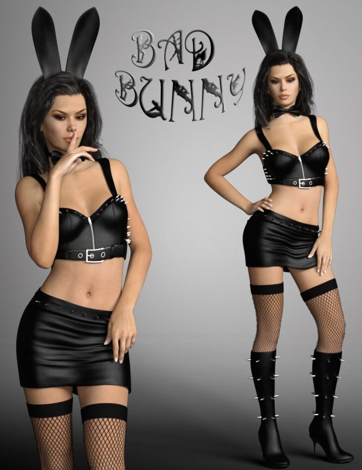 Bad Bunny for Genesis 3 Female(s)_DAZ3D下载站
