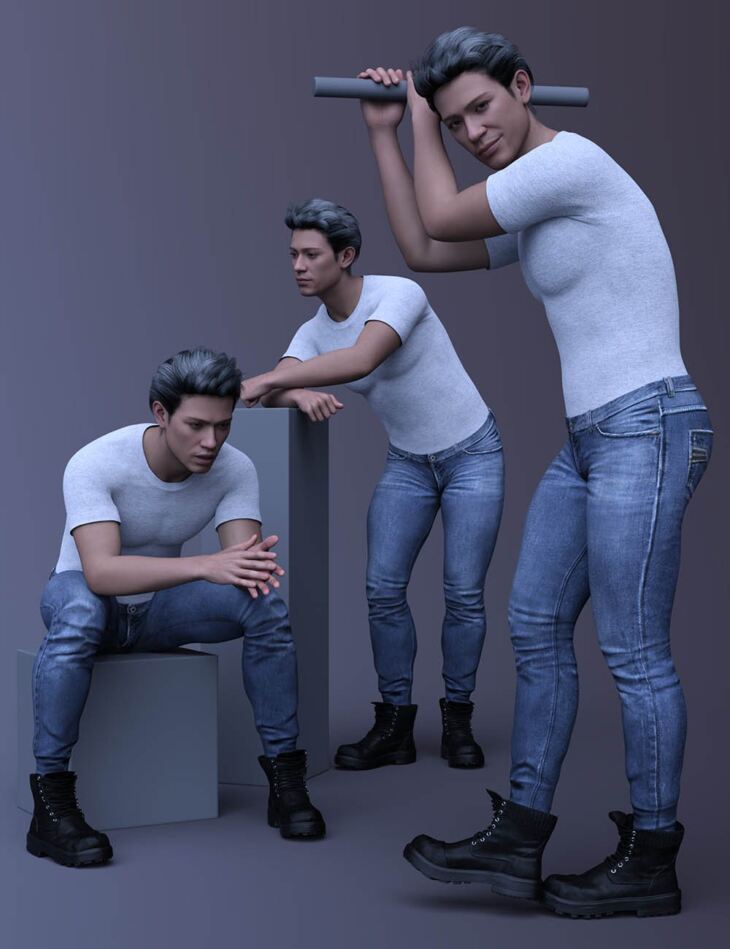 CDI Cool Poses for Genesis 9 Masculine_DAZ3D下载站
