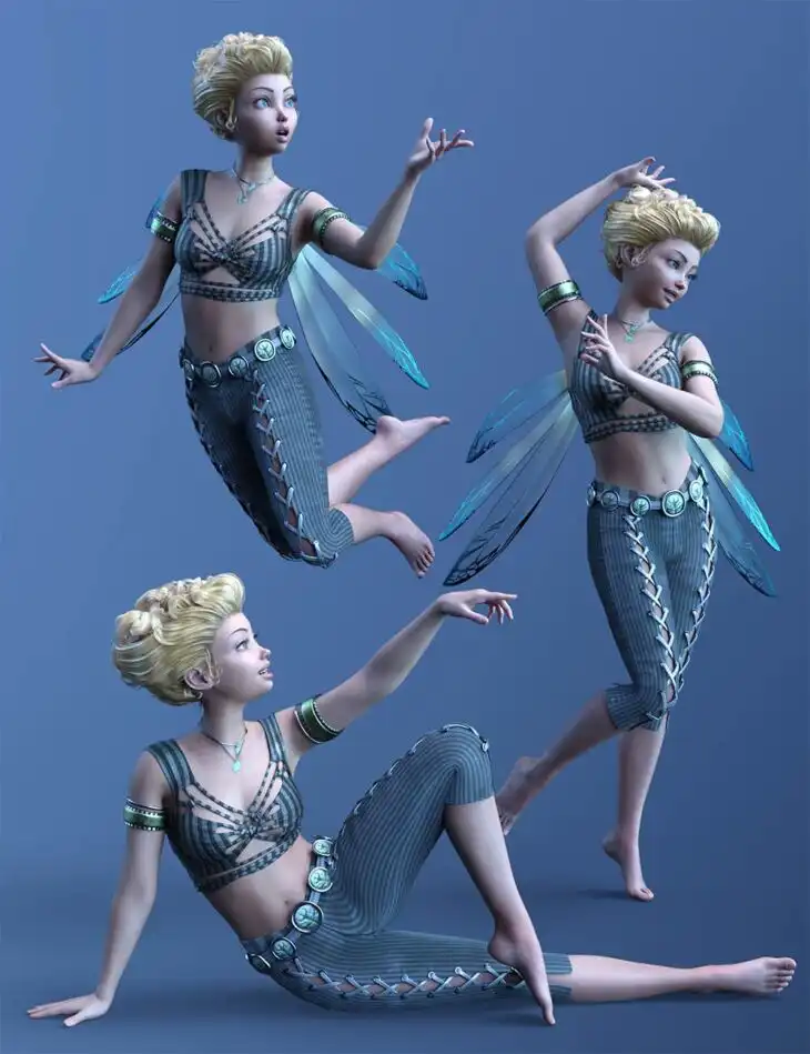CDI Fairy Poses for Genesis 9 Feminine_DAZ3D下载站