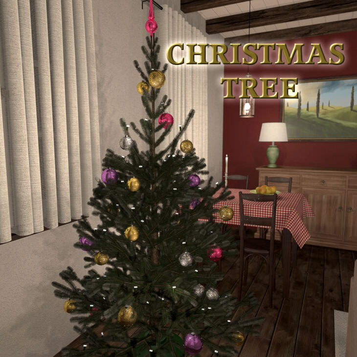 Christmas tree for Poser_DAZ3D下载站