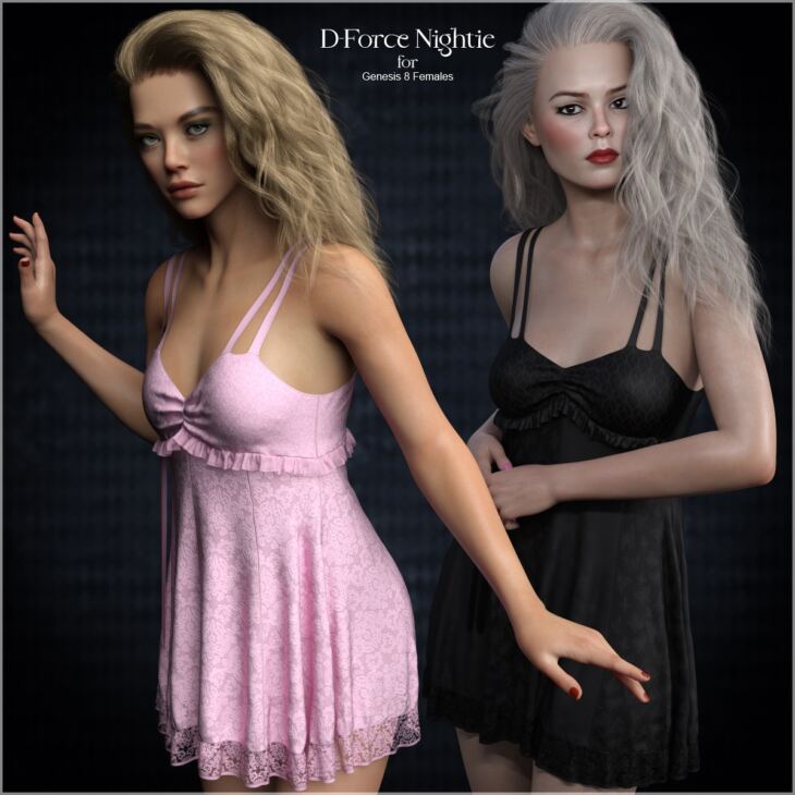 D-Force Nightie for G8F and G8.1F_DAZ3DDL