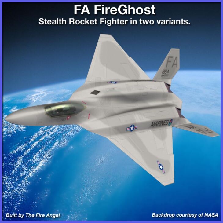 FA FireGhost Stealth Rocket Fighter_DAZ3D下载站