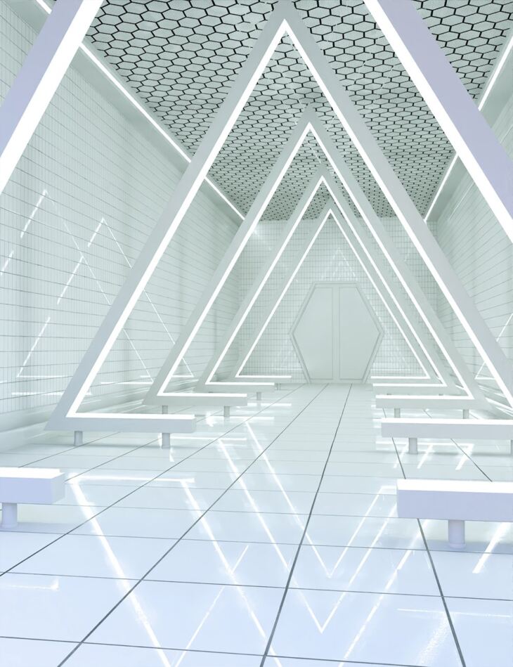 FH Sci-Fi Hallway Vignette_DAZ3D下载站
