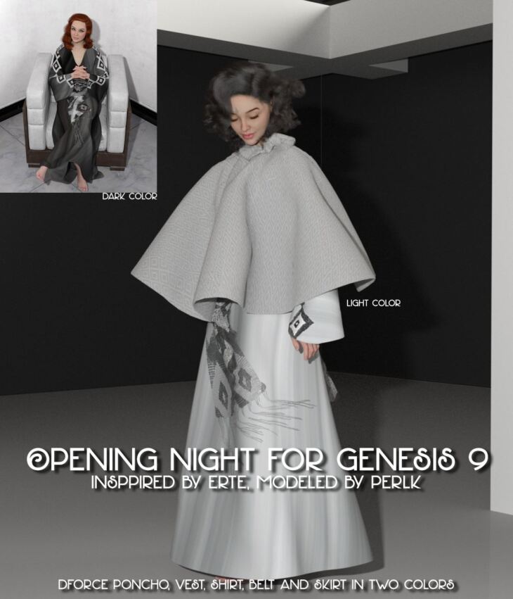 Free Opening Night outfit for Genesis 9 (Female)_DAZ3DDL