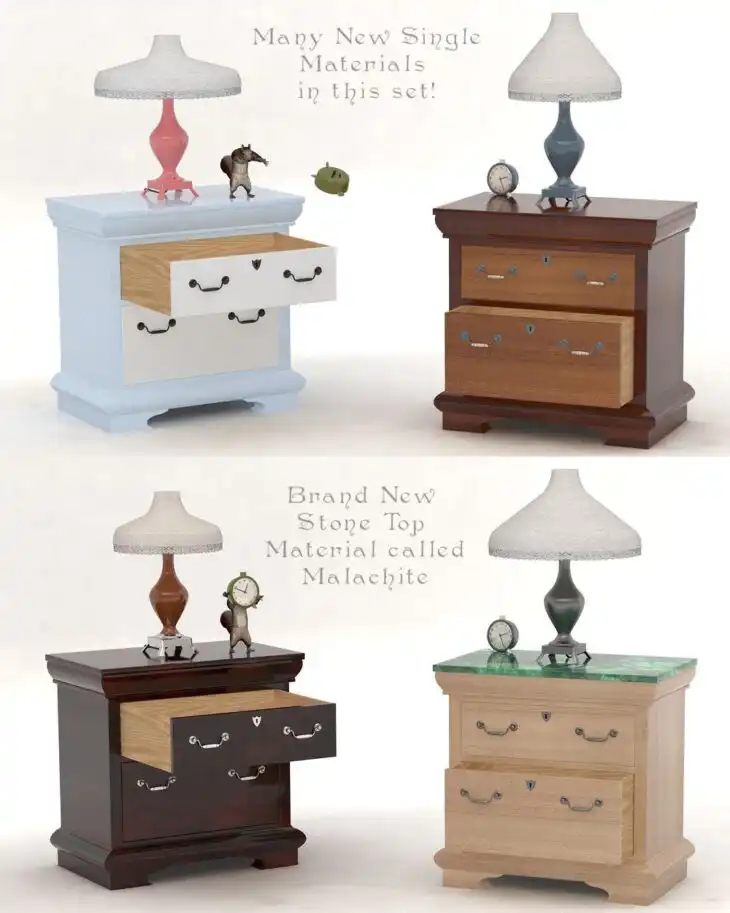 Furniture Set One, Bed Side Table_DAZ3D下载站